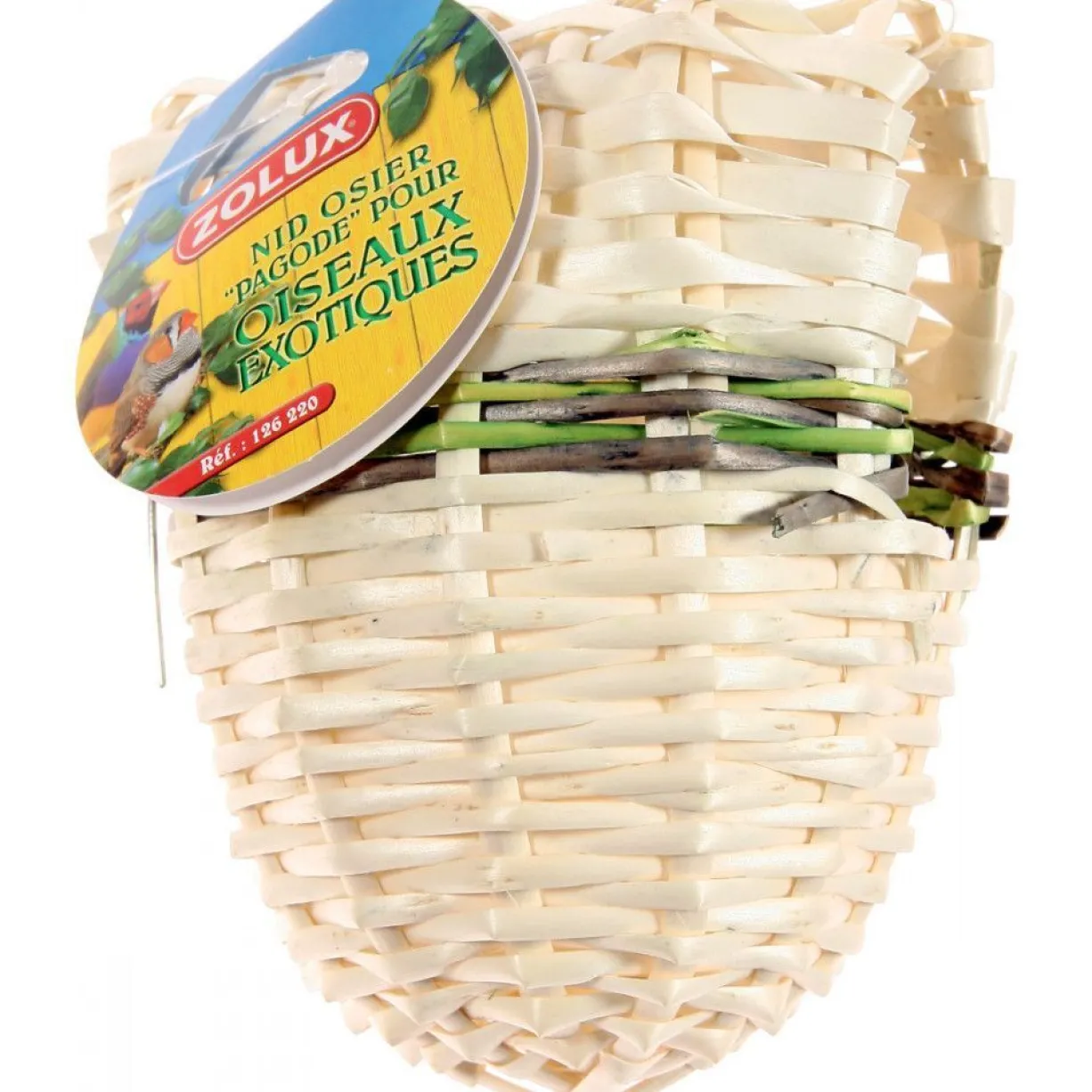 Nid osier Pagode pour oiseaux exotiques - Zolux