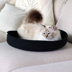 Panier pour chat en corde de coton doux Jess noir - D&D Home