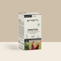 Pipettes antiparasitaires insectifuges acarifuges bio basse-cour par 12 - Biovetol