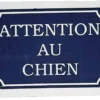 Plaque plastique « Attention au chien » 14 x 10 cm - Zolux