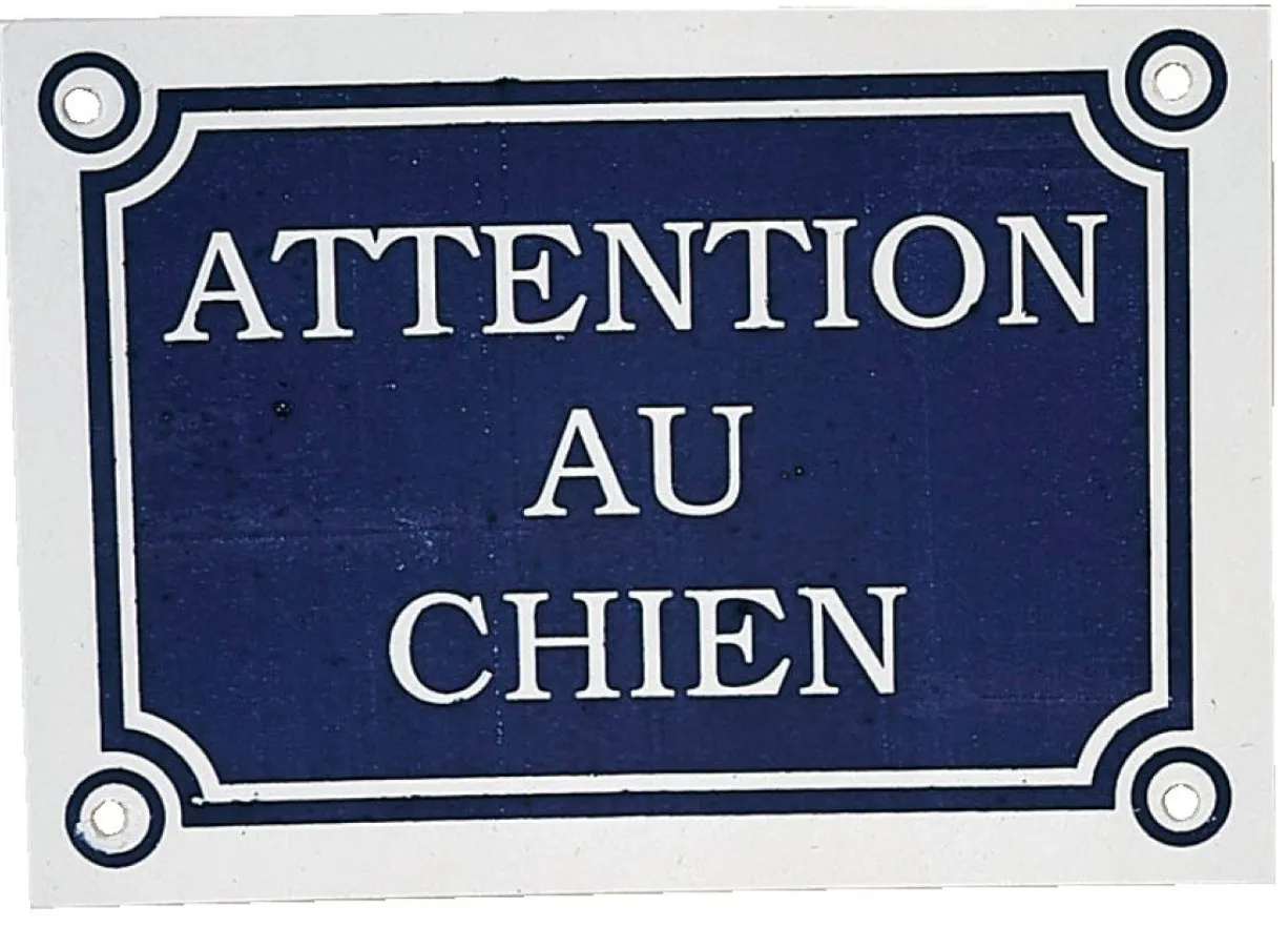Plaque plastique « Attention au chien » 14 x 10 cm - Zolux
