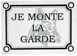 Plaque plastique « Je monte la garde » 14 x 10 cm - Zolux