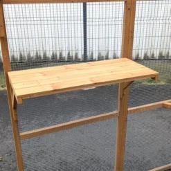 Plateforme avec pont sisal en bois pour catio modulable chat « Kat’Venture »