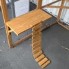 Plateforme avec pont suspendu en bois pour catio modulable chat « Kat’Venture »