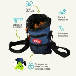 Poche à friandises chien 2 en 1 Bivouak rouge - Zolux