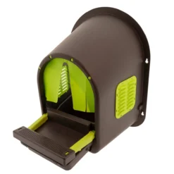 Pondoir poule en plastique 1 nichoir MyCozyNest Roll-Away vert lime / marron