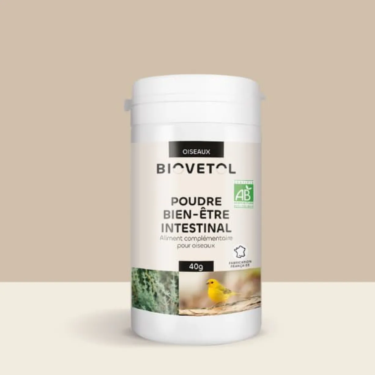 Poudre bien-être intestinal oiseaux Bio 40g - Biovetol
