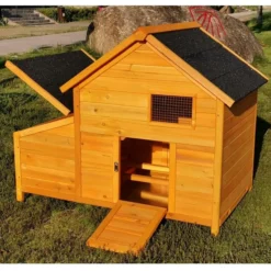 Poulailler Bantam XL toit shingle 2 à 4 poules avec extension parc grillagé