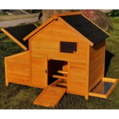Poulailler Bantam XL toit shingle 2 à 4 poules avec extension parc grillagé