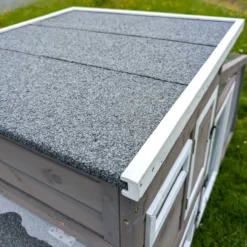 Poulailler mobile Sunny toit shingle et polycarbonate jusqu’à 6 poules