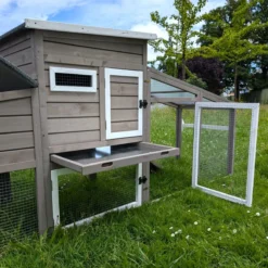 Poulailler mobile Sunny toit shingle et polycarbonate jusqu’à 6 poules