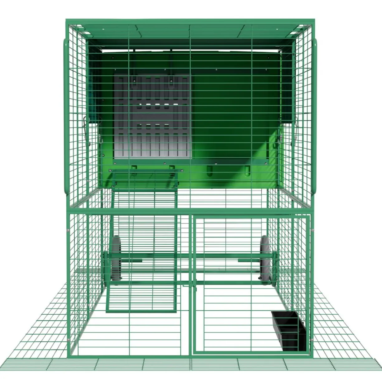 Poulailler plastique mobile avec grand parc 6 à 9 poules The Egg Palace - Gaun