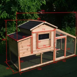 Poulailler Soie toit shingle et polycarbonate jusqu’à 6 poules
