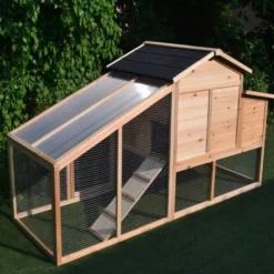Poulailler Soie toit shingle et polycarbonate jusqu’à 6 poules