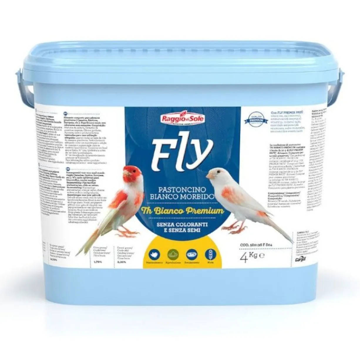 Pâtée pour canaris lipochromes Fly TH Bianco Premium 4kg - Raggio Di Sole