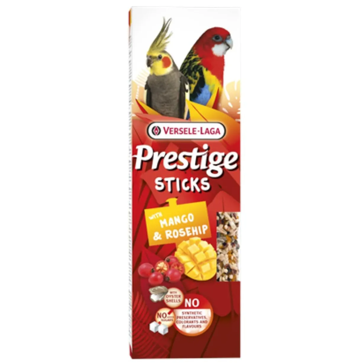Sticks pour grandes perruches mangue et églantine Prestige Sticks 140g par 2 - Versele Laga
