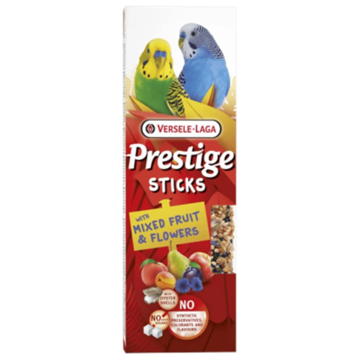Sticks pour petites perruches mélange fruits et fleurs Prestige Sticks 60g par 2 - Versele Laga