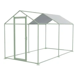 Structure Volière poule - Enclos lapin et chat - 8m² 4x2x2,25m - Ø32mm Acier Galvanisé - sans grillage