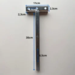 Support de toiture plat pour chenil chien sur mesure en métal 20 x 20 mm - KeniLux