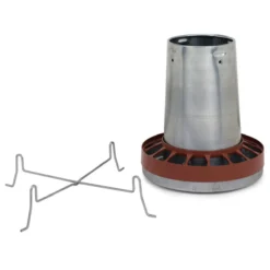 Support métallique pour mangeoire galvanisée poule 5kg et 10kg - Gaun