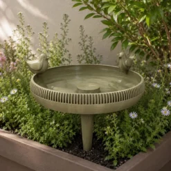 Support pied à planter Ondéa et 4 Saisons vert de gris - Evena
