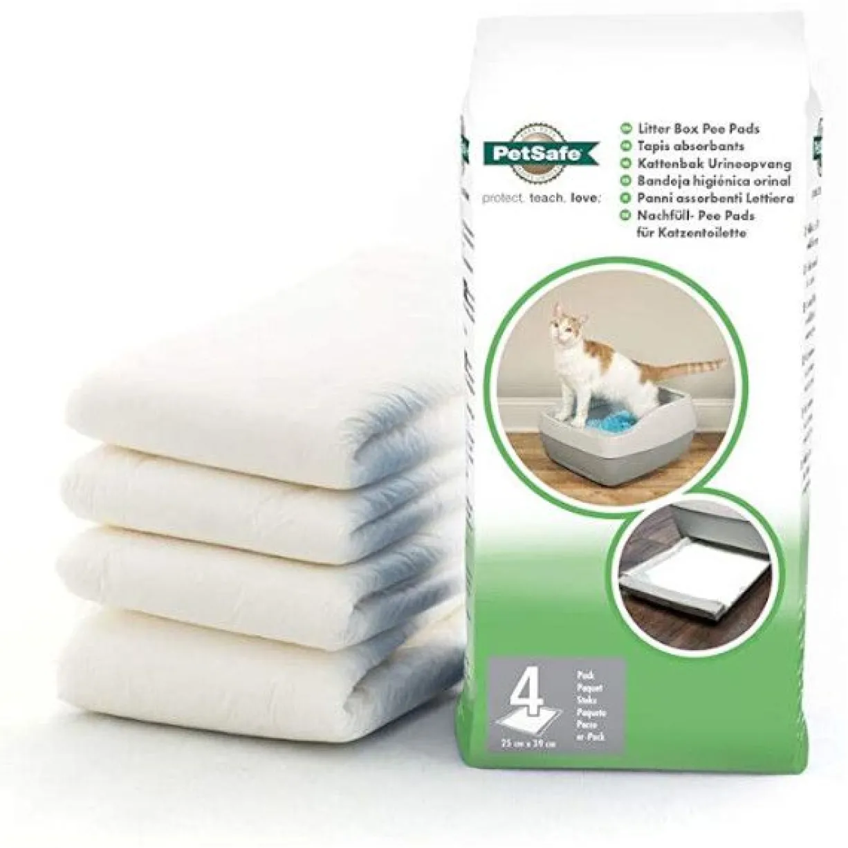 Tapis absorbants pour bac à litière chat Crystal Deluxe x 4 - PetSafe