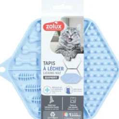 Tapis à lécher chat en silicone bleu - Zolux