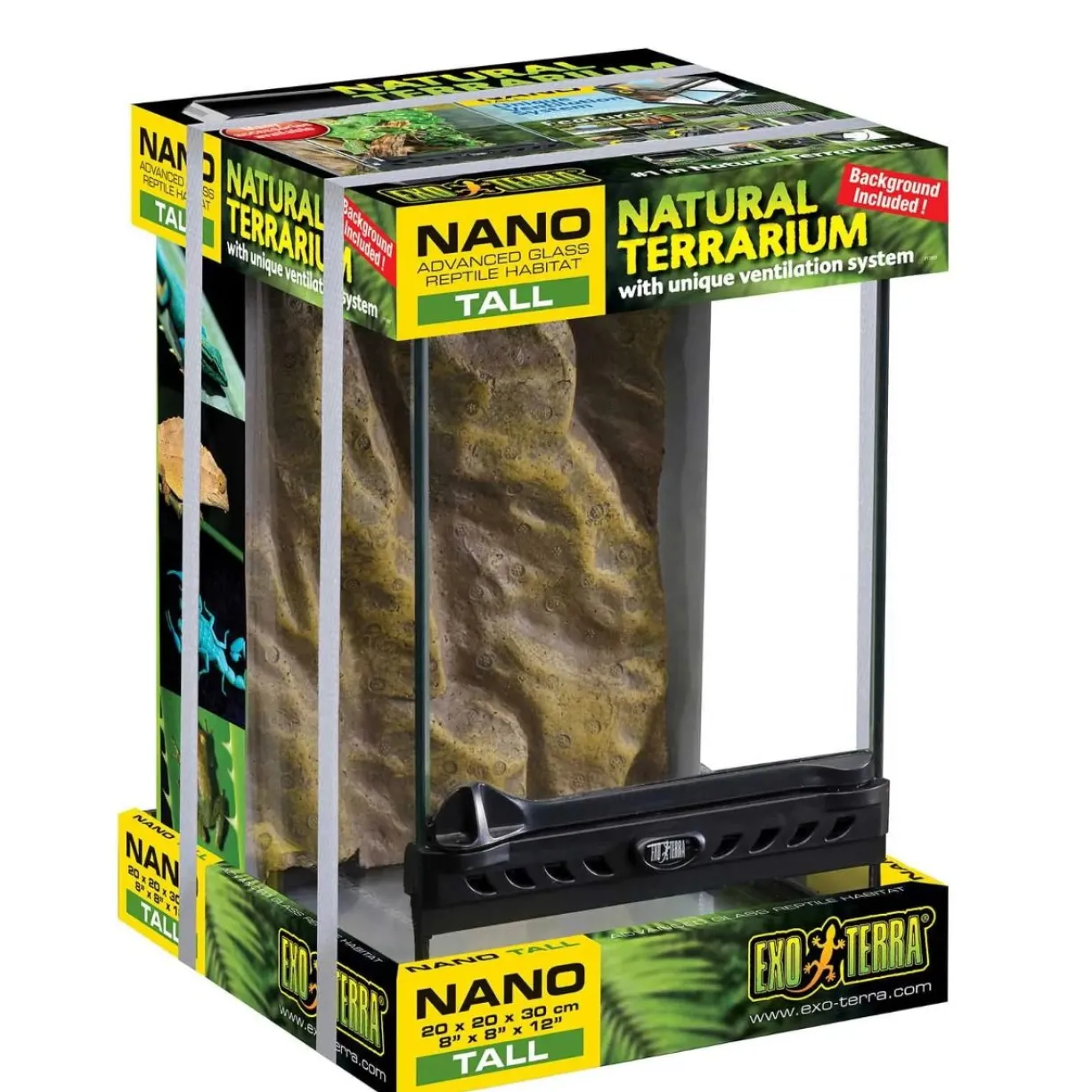 Terrarium nano 20x20x30cm reptile et amphibien Natural Terrarium PT2601 - Exo Terra