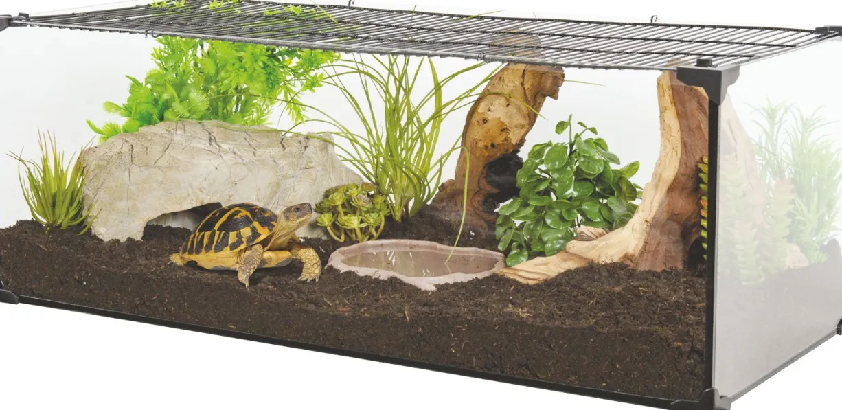 Terrarium tortue Karapas Terra 80 Pro noir - Zolux