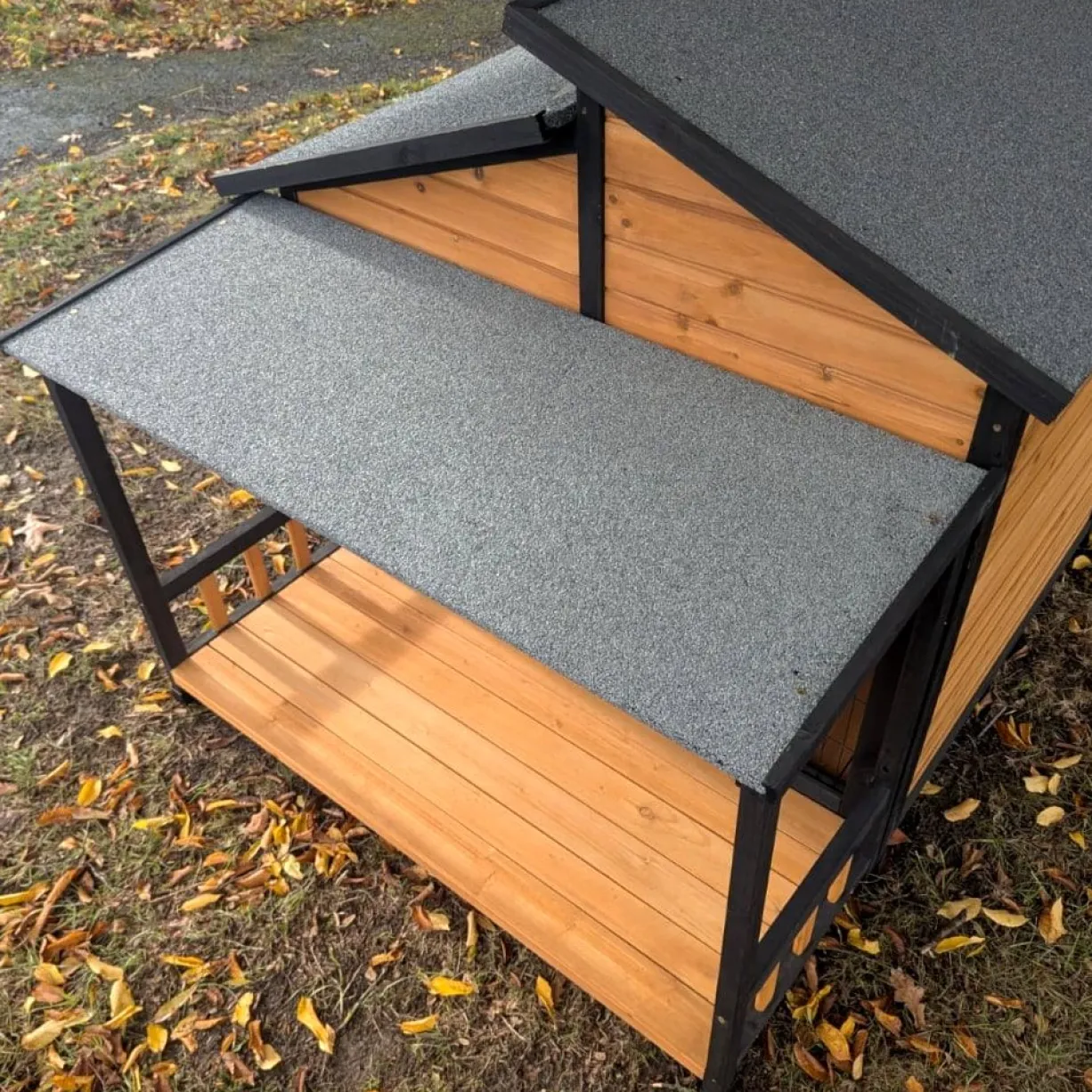 Terrasse et auvent pour niche Malinois taille XL