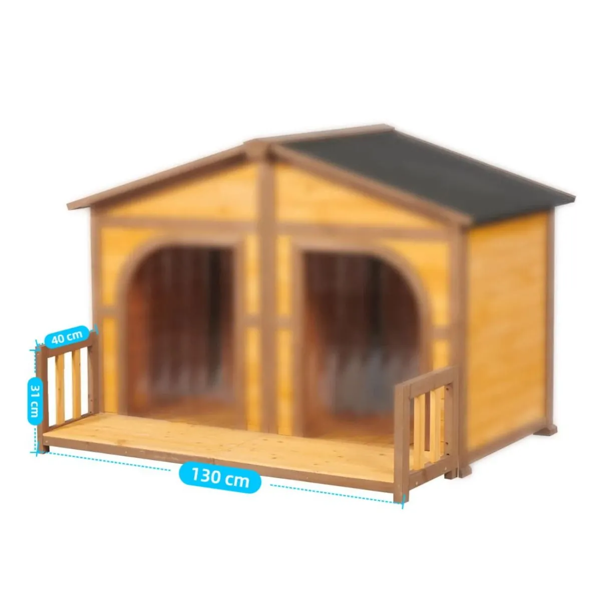 Terrasse pour niche chien bois universelle XL
