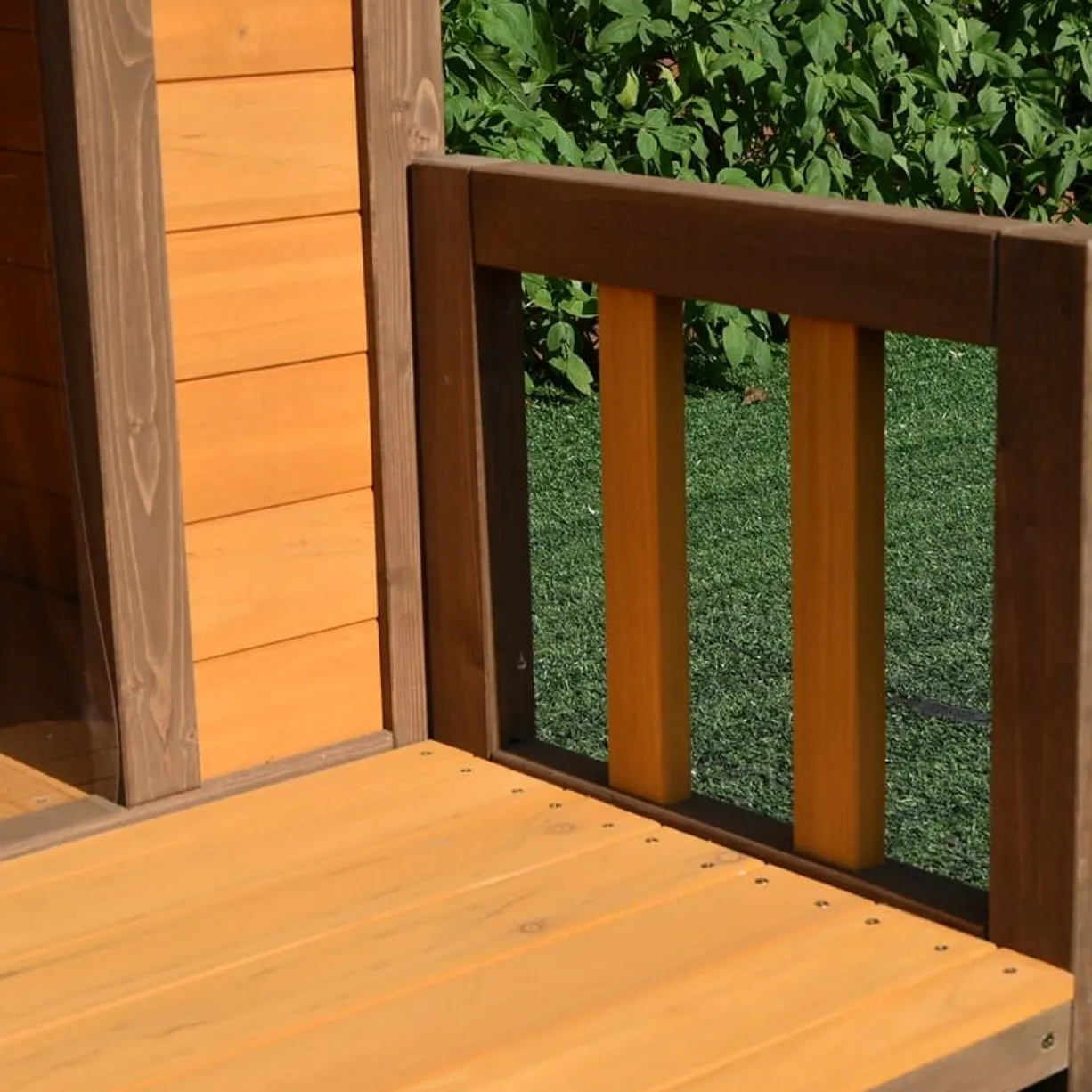Terrasse pour niche chien bois universelle M