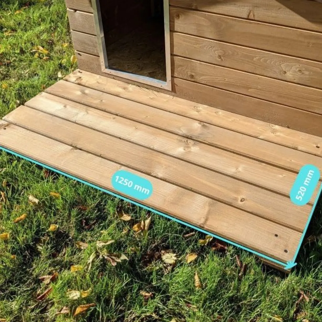 Terrasse universelle pour niche chien 125 x 52 cm