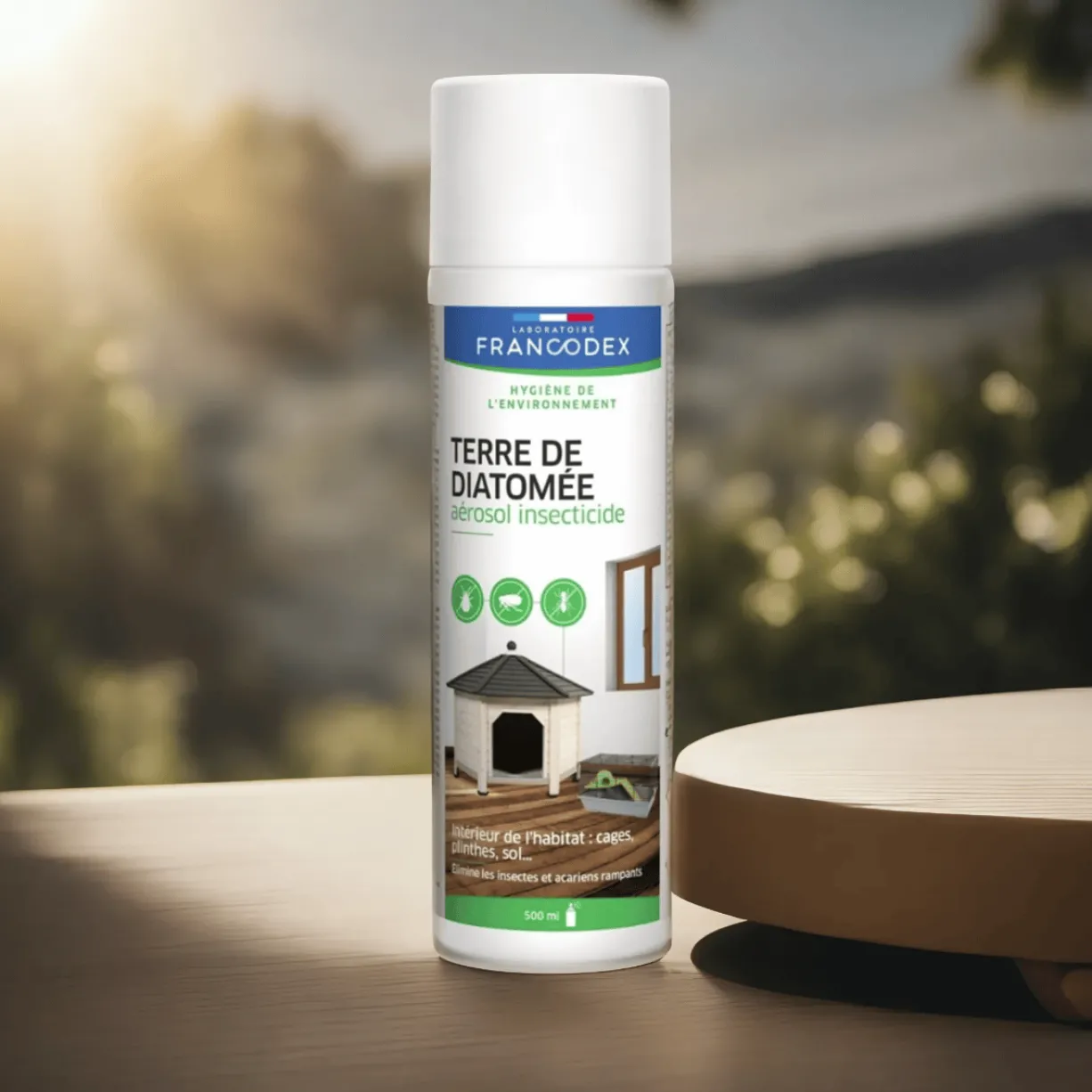 Terre de diatomée en aérosol insecticide chien 500ML - Francodex
