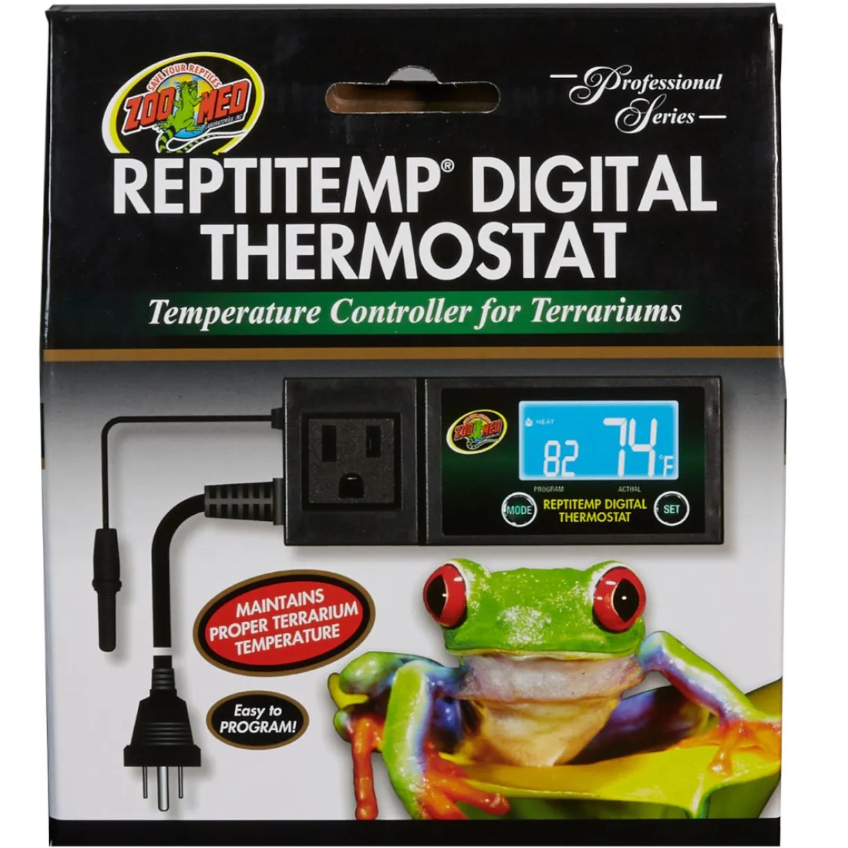 Thermostat digital pour terrarium reptile Reptitemp Digital Thermostat - Zoomed