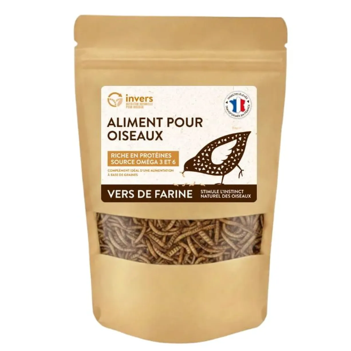 Vers de farine déshydratés 200g - Invers
