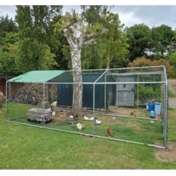 Volière poule - Enclos lapin et chat - 18m² 6x3x2,25m - Ø38mm Acier Galvanisé