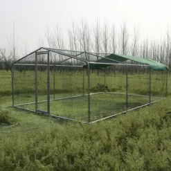 Volière poule - Enclos lapin et chat - 18m² 6x3x2,25m - Ø38mm Acier Galvanisé
