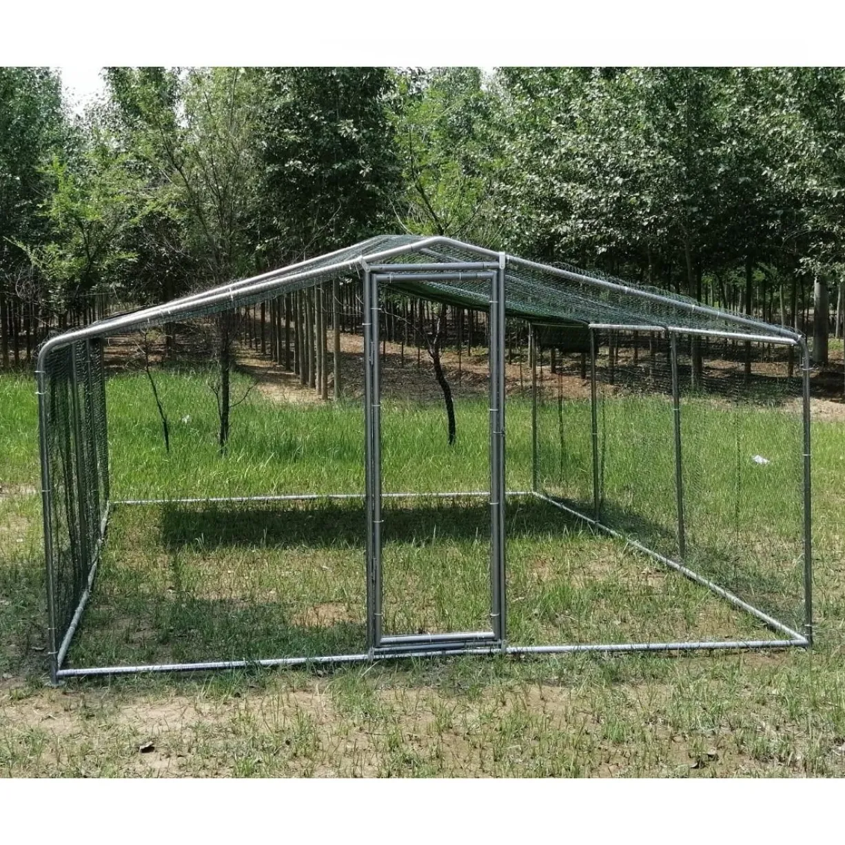 Volière poule - Enclos lapin et chat - 18m² 6x3x2,25m - Ø38mm Acier Galvanisé