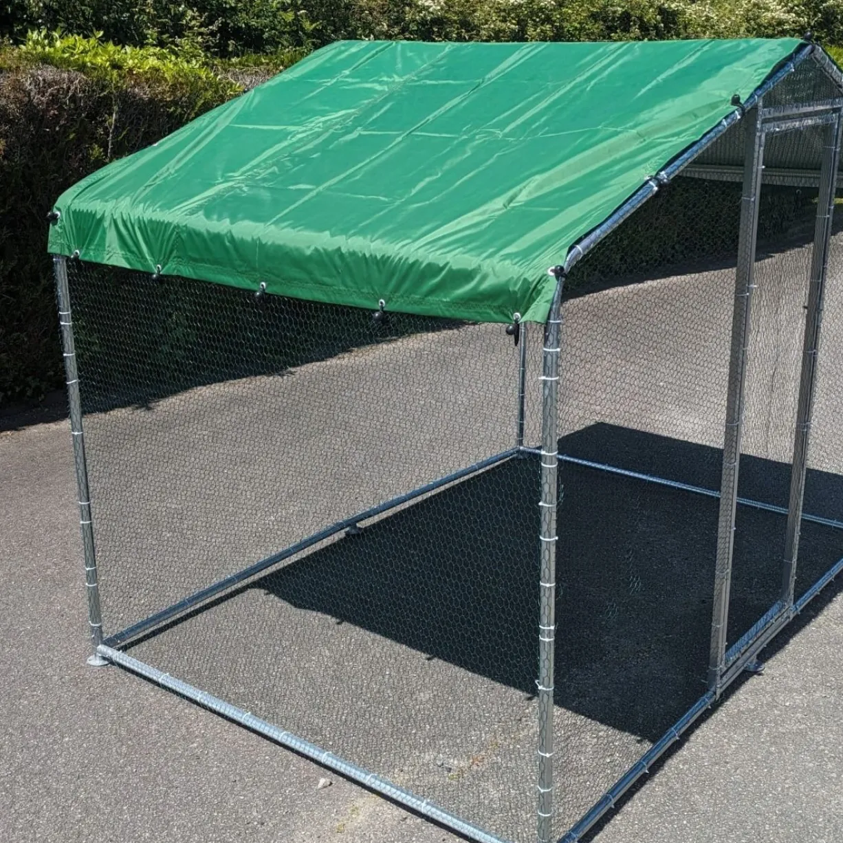 Volière poule - Enclos lapin et chat - 6m² 2x3x2,25m - Ø38mm Acier Galvanisé avec bâche